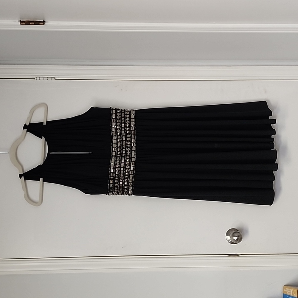 Black beaded waist keyhole dress from rk, size 10 or 12